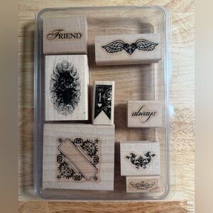 Stampin’ Up! Friendship Wood Mounted Rubber Stamp Set, 8 pc